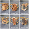 Chunky freeform faceted garden quartz statement cuff bracelet