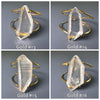 Chunky Lemurian crystal statement cuff bracelet