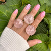 Rose quartz round ring