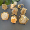 Chunky freeform faceted geode ring