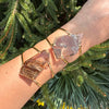 Chunky freeform faceted garden quartz statement cuff bracelet