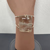 Clear crystal rectangle cuff bracelet