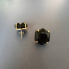 Black onyx hexagon studs