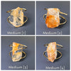 Chunky freeform faceted golden healer crystal cuff bracelet