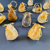 Rutilated quartz teardrop ring