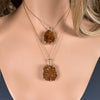 Bezel Brazilian druzy citrine necklace