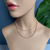 Double wrap rhodochrosite necklace