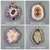Oversized amethyst stalactite crystal necklace