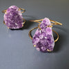 Druzy amethyst crystal cluster cuff bracelet