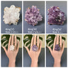 Large druzy amethyst rosette statement ring