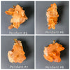 Tangerine quartz druzy cluster necklace