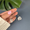 Raw crystal quartz threader earrings