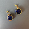 Sodalite hexagon drop earrings