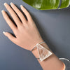 Crystal triangle cuff bracelet