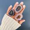 Oversized amethyst stalactite statement ring