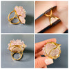 Large druzy amethyst rosette statement ring