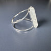 Medium faceted crystal rectangle cuff bracelet