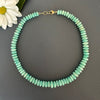 Amazonite German cut beaded necklace