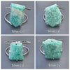 Amazonite freeform faceted cuff bracelet