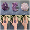 Large druzy amethyst rosette statement ring
