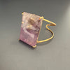 Amethyst rectangle cuff bracelet