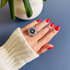 Small amethyst stalactite statement ring