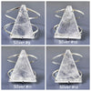 Faceted triangle crystal quartz cuff bracelet
