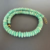 Amazonite German cut beaded necklace