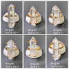 Small aura Lemurian crystal point ring