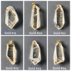 Freeform faceted lemurian crystal pendant