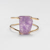 Amethyst freeform faceted cuff bracelet