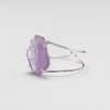 Amethyst freeform faceted cuff bracelet