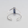 Raw blue kyanite crystal cuff bracelet