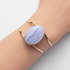 Blue lace agate cuff bracelet