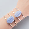 Blue lace agate cuff bracelet