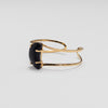 Black onyx crescent moon cuff bracelet
