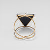 Black onyx triangle cuff bracelet