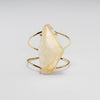 Chunky freeform faceted golden healer crystal cuff bracelet