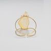 Chunky freeform faceted golden healer crystal cuff bracelet