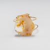 Chunky freeform faceted golden healer crystal cuff bracelet