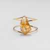 Golden healer freeform faceted cuff bracelet