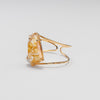 Golden healer freeform faceted cuff bracelet