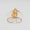 Golden healer freeform faceted cuff bracelet