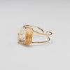 Golden healer freeform faceted cuff bracelet