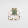 Freeform faceted green quartz cuff bracelet
