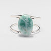 Larimar oval cuff bracelet