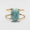 Larimar oval cuff bracelet