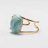 Larimar oval cuff bracelet