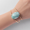 Larimar oval cuff bracelet