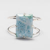 Larimar rectangle cuff bracelet